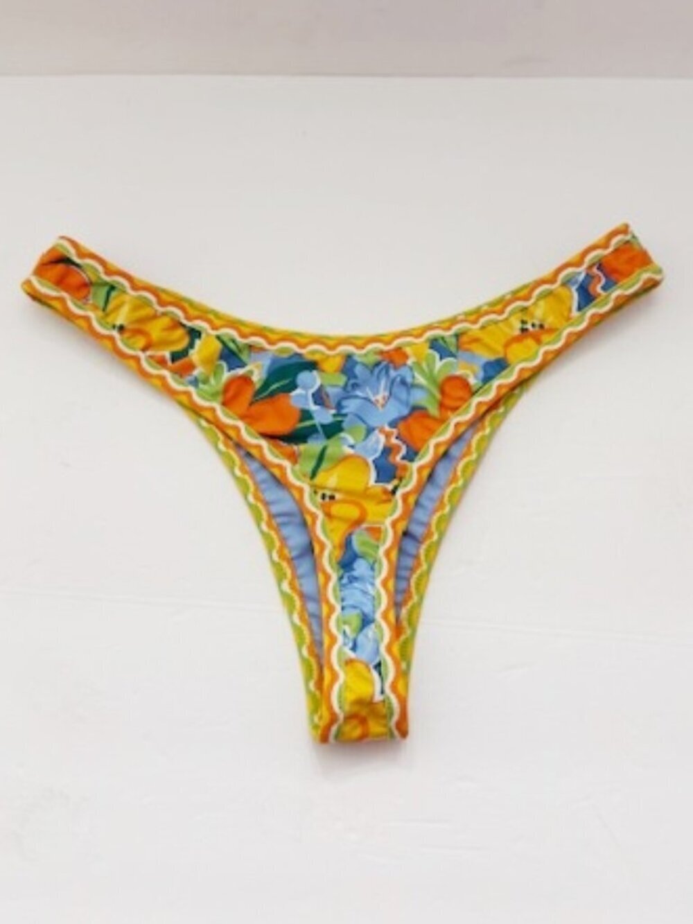 Bydee Swimwear Panama Floral Bikini Bottom in Tesoro Size M